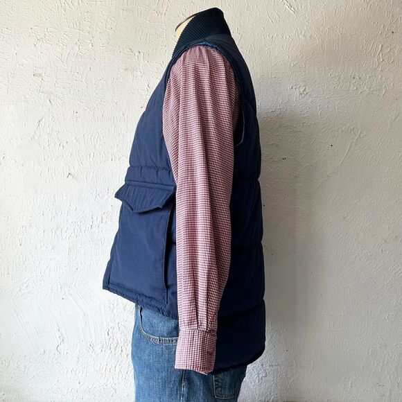 Vintage Miller Outerwear Insulated Vest Blue Western Yoke USA Made - Men's XL - Picture 9 of 16